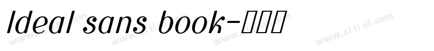 ldeal sans book字体转换